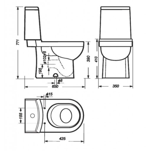 Унитаз-компакт напольный с бачком Sanita Luxe NEXT COMFORT WC.CC/Next/2-DM/WHT.G/S1 с сиденьем Soft close